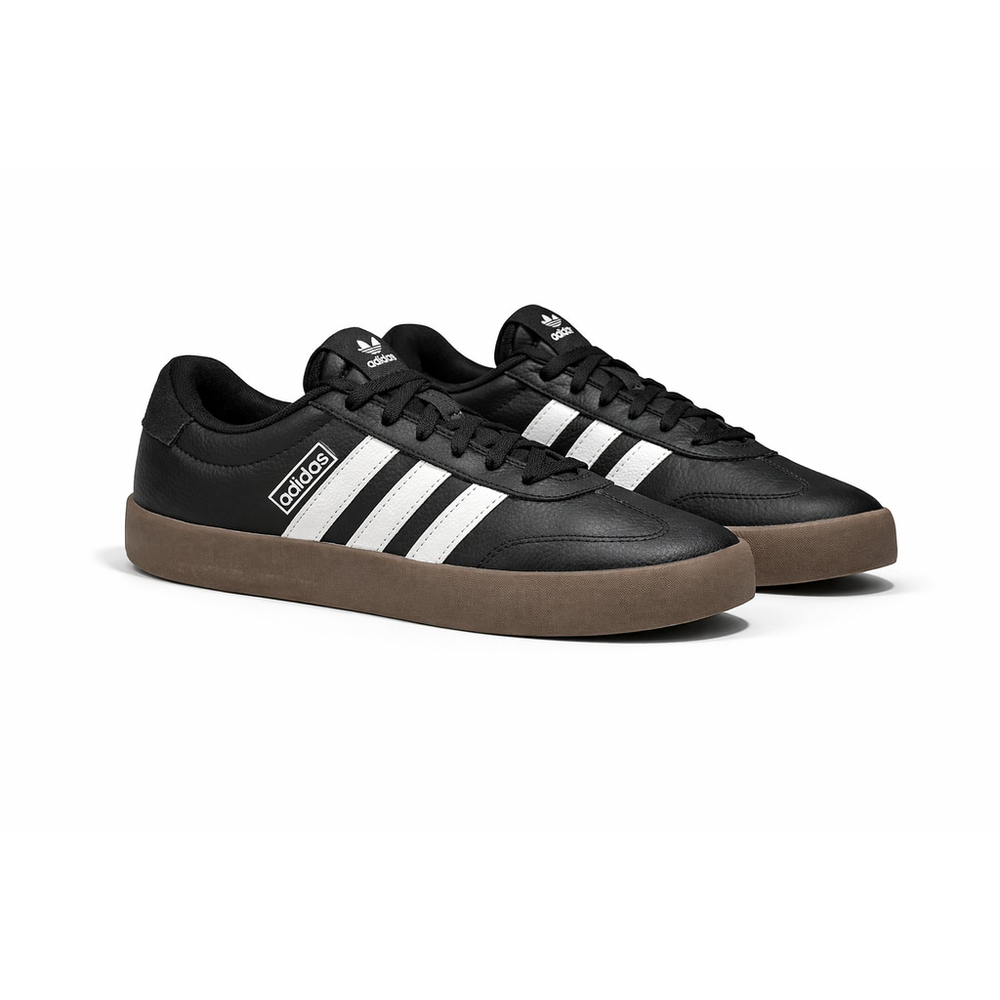 Adidas Men's VL Court 3.0 Core Black/Cloud White/Gum Sz 7